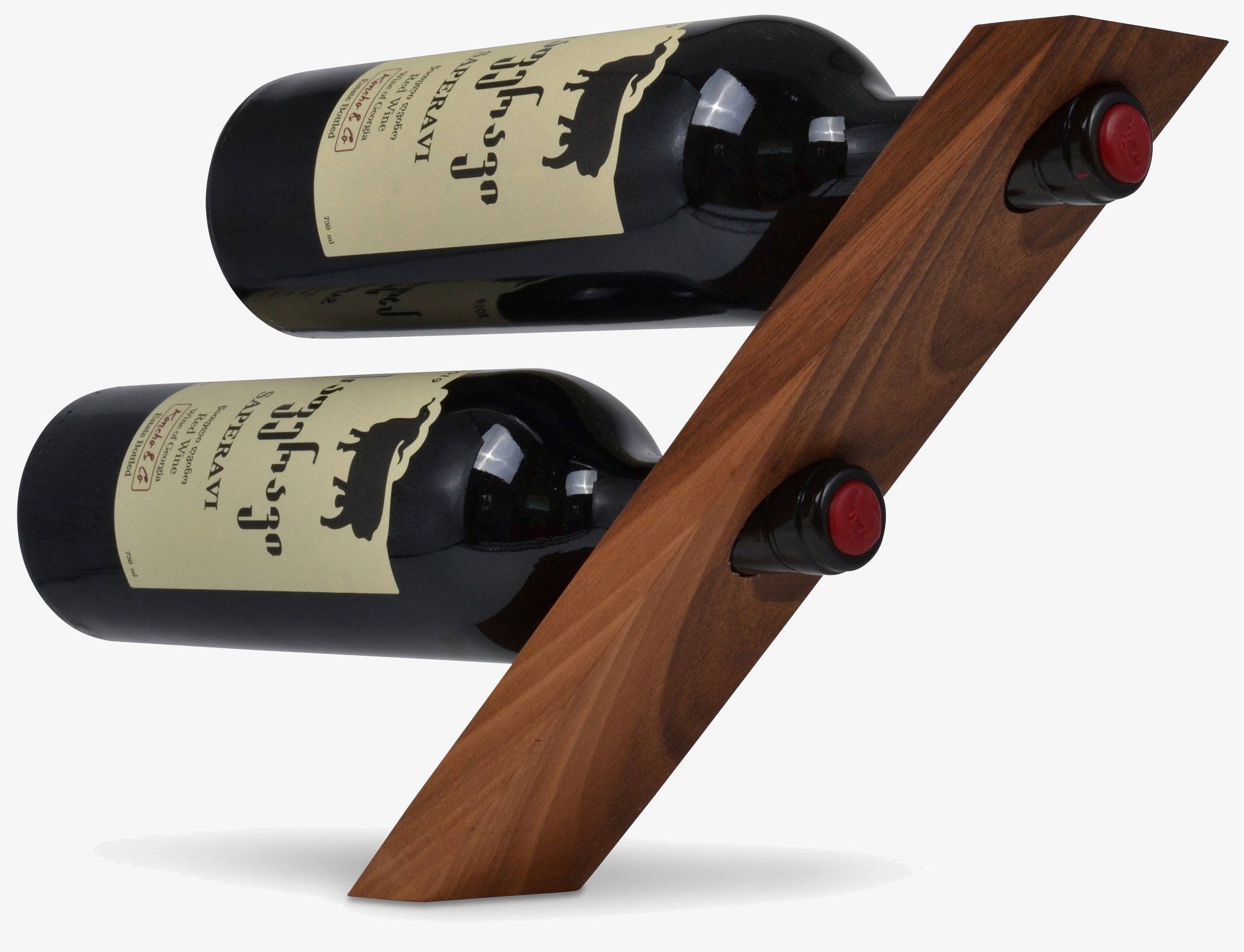 Magisk Vinflaskhållare Valnöt Natuhr Vinställ