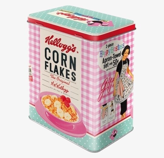 Bild av retro plåtburk med vintage design och charm