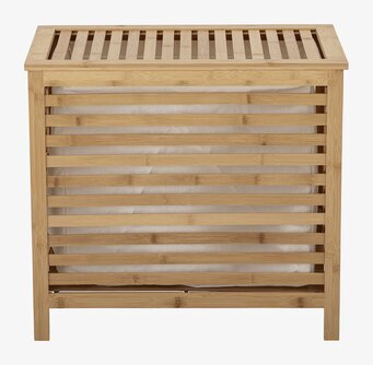 Bild av elegant tvättkorg i bambu med stilren design