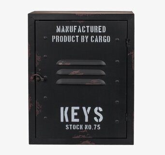 Bild av industriellt nyckelskåp med svart design