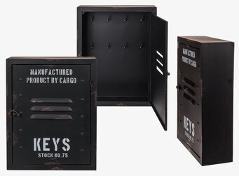 Bild av industriellt nyckelskåp med vintage design