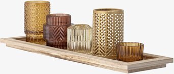 Ljusfat Inkl Ljushållare Bloomingville Ljusstakar Adventsstakar Ljushyllor