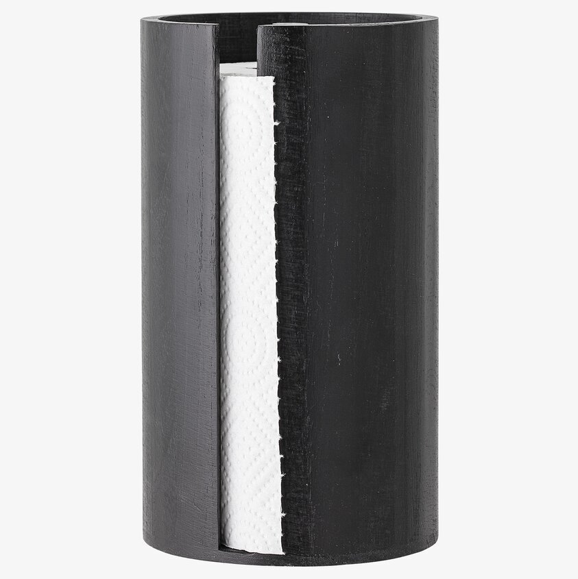 Pappershållare Celian Svart Bloomingville för hushållspapper