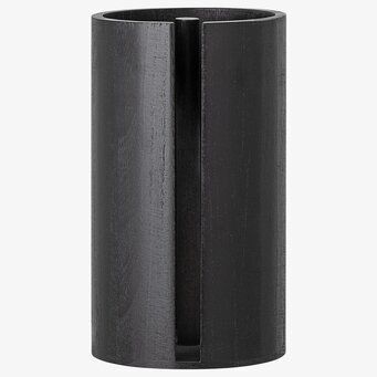 Bild av svart cylinderformad pappershållare, modern design