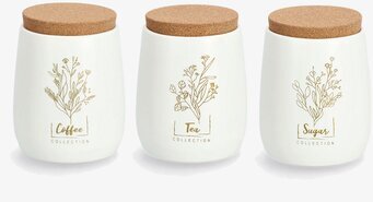 Foto av stilrena förvaringsburkar för köksorganisering