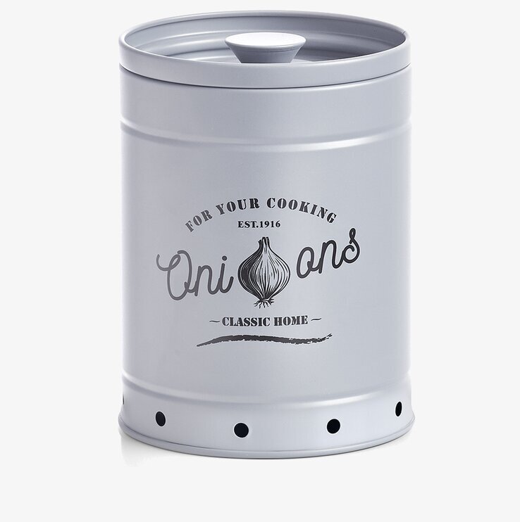 Plåtburk Lök Grå Zeller Plåtburkar Metallburkar