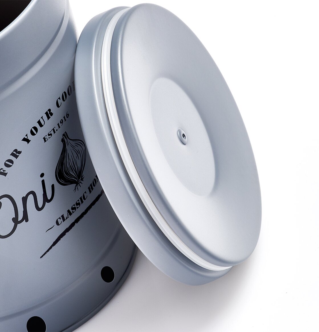 Plåtburk Lök Grå Zeller Plåtburkar Metallburkar