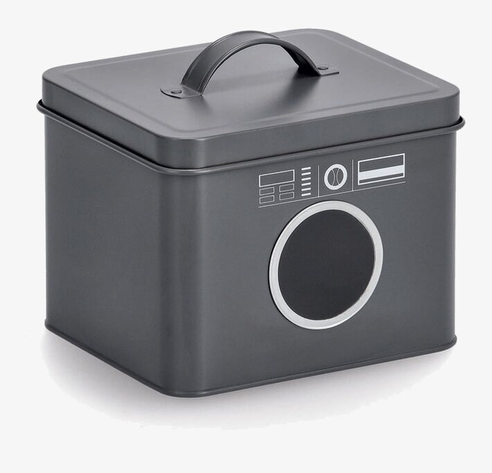 Plåtburk Tvättmedel Antracit Liten Zeller Plåtburkar Metallburkar