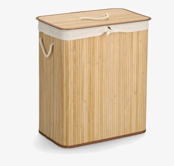 Bild av elegant tvättkorg i bambu med stilren design