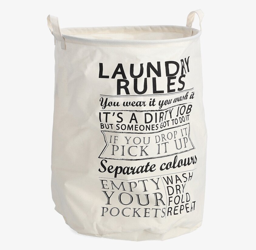 Tvättkorg - Laundry Rules Zeller Tvättkorgar