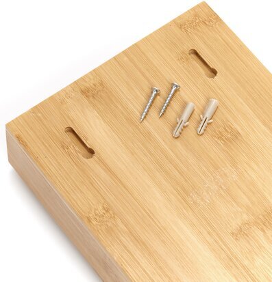 Bild av stilrent nyckelskåp i bambu för modern inredning