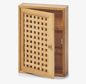 Bild av elegant nyckelskåp i bambu med praktisk design