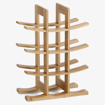 Bild av stilrent och hållbart vinställ i bambu