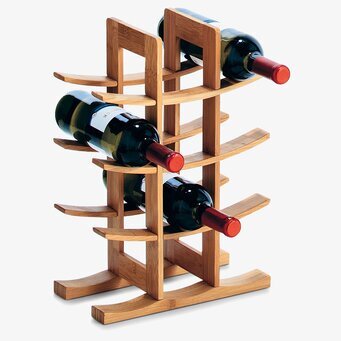 Bild av stilrent och praktiskt vinställ i hållbar bambu