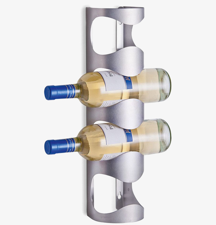 Bild av modernt väggmonterat vinställ för två flaskor