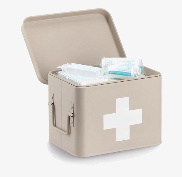 Plåtburk Medicin Beige Zeller Plåtburkar Metallburkar