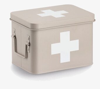 Bild av beige medicinburk med funktionell design