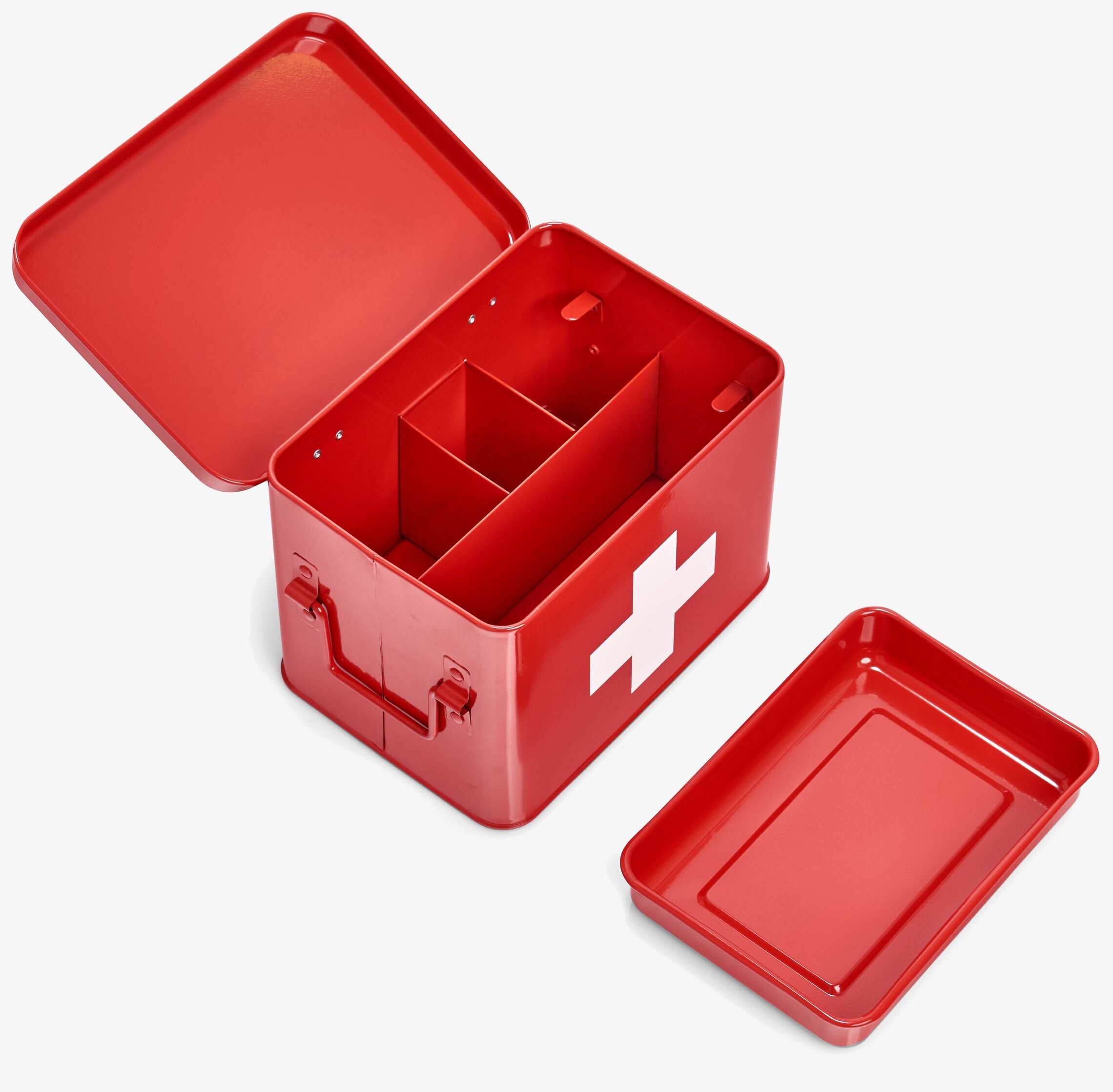 Plåtburk Medicin Röd Liten Zeller Plåtburkar Metallburkar