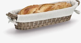 Bild av detaljrik brödkorg i naturlig inredningsstil