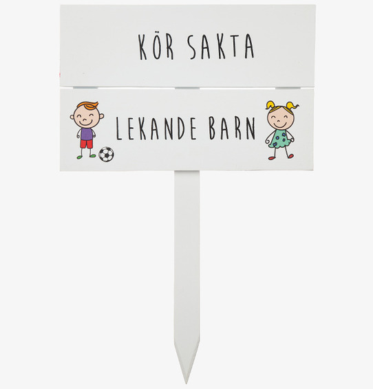 Skylt - Lekande Barn Different Design Övrig prydnad/dekoration för inredning utemiljö