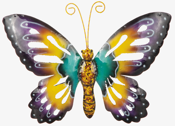 Fjäril Hamrad Plåt 38cm Different Design