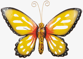 Bild av dekorativ fjäril i livfulla färger och detaljer