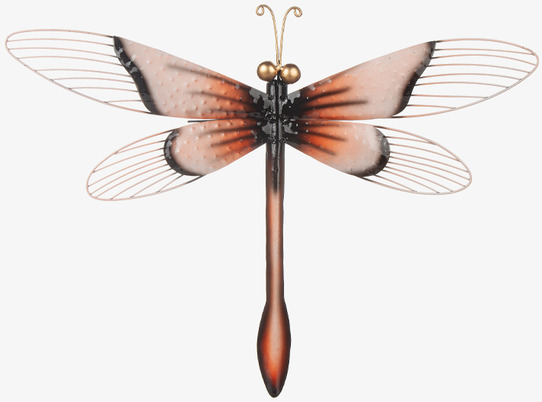 Trollslända Vägg Hamrad Plåt 50cm Different Design