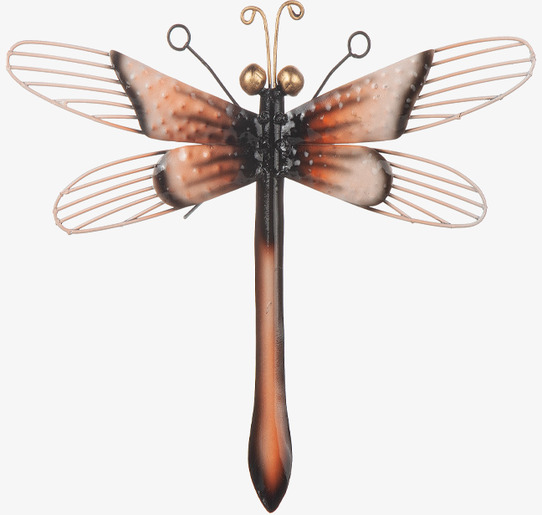 Trollslända Vägg Hamrad Plåt 25cm Different Design