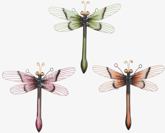 Trollslända Vägg Hamrad Plåt 25cm Different Design Övrig prydnad/dekoration för inredning innemiljö utemiljö