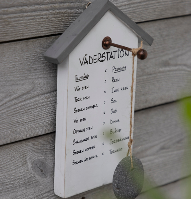 Träskylt Väderstation Different Design Övrig prydnad/dekoration för inredning utemiljö