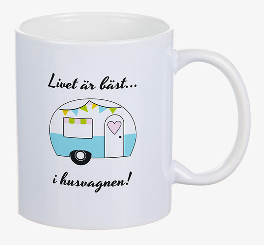 Porslinsmugg Husvagn Different Design
