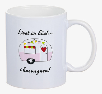 Porslinsmugg Husvagn Different Design