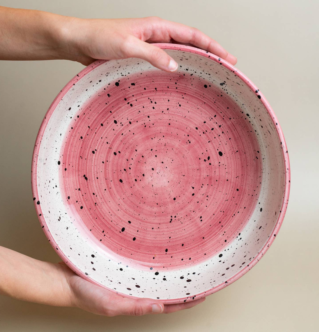 Skål Rosa Cerezo 25cm Tierra Cocida Skålar att äta ur tilltugg Såskannor/Vispskål servering Matlådor Förvaring av