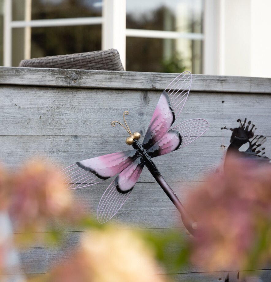 Trollslända Vägg Hamrad Plåt 25cm 50cm Different Design Övrig prydnad/dekoration för inredning innemiljö utemiljö