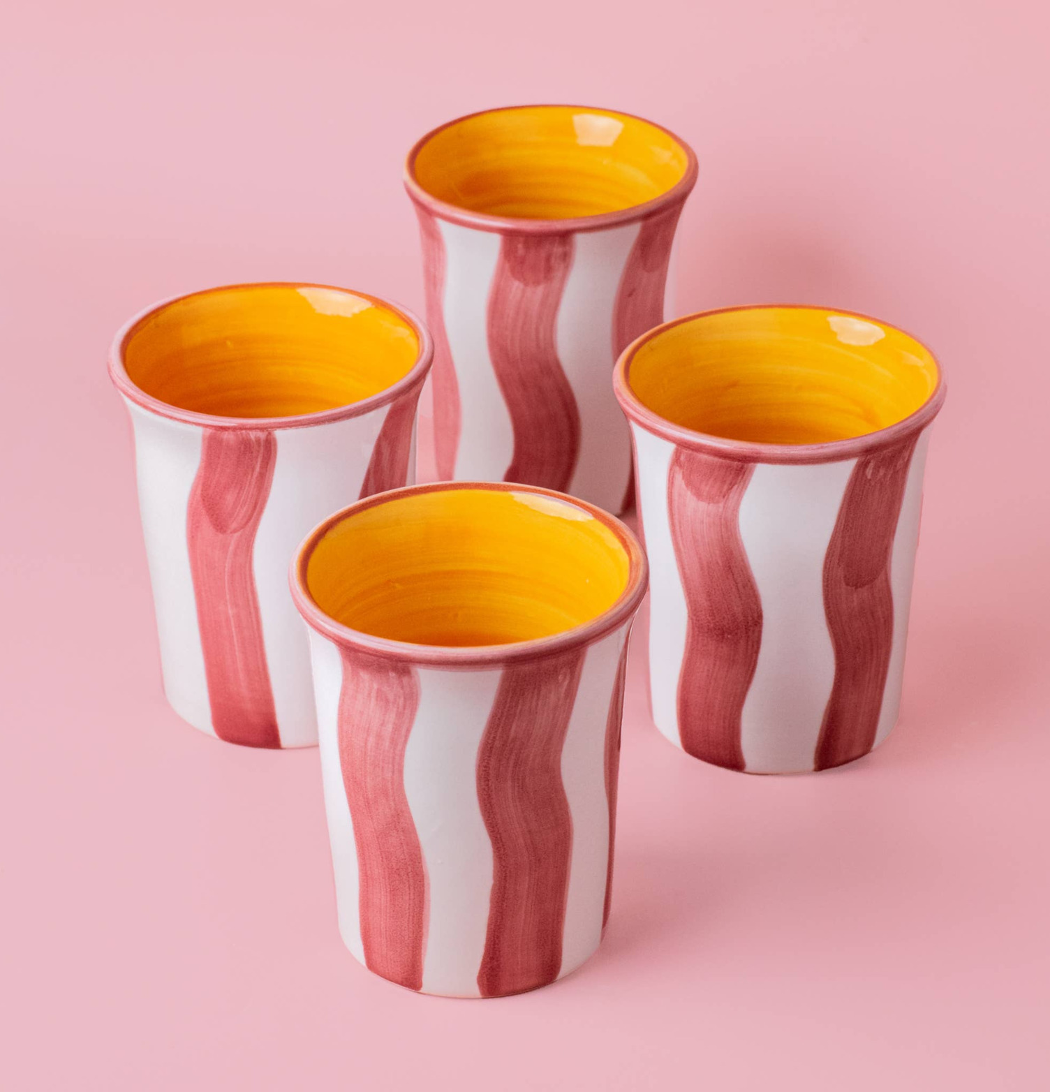 Keramisk Kopp Vit/Mörkrosa Tierra Cocida Muggar/koppar i porslin, keramik, papper eller biologiskt material organiskt ekologiskt Termomuggar