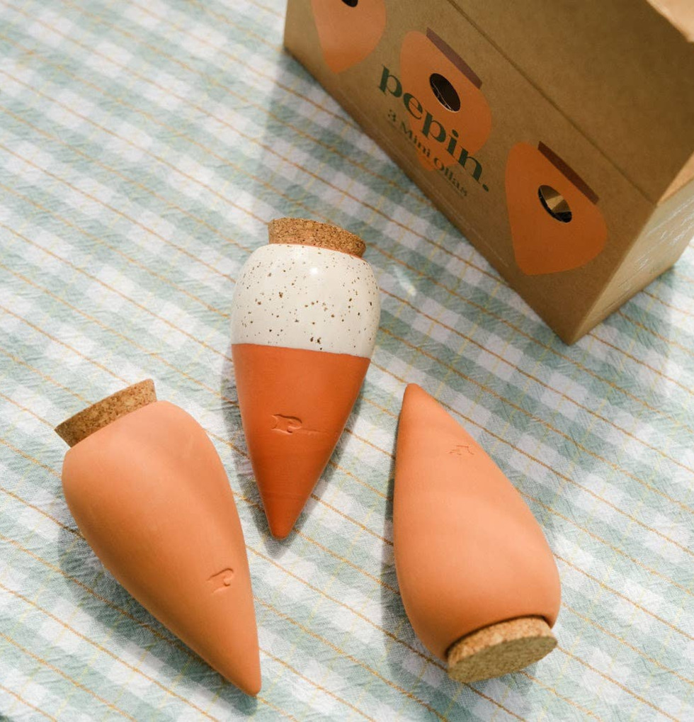 Trio Mini Ollas Pepin Självbevattnare Självbevattning Bevattningsglas Droppvattnare Droppbevattnare Droppbevattning