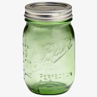Ball Mason Jar - Green Pint Perfection Mason, grön glasburk