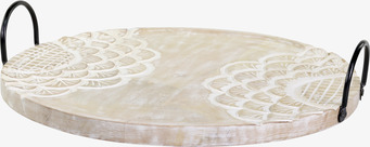 Bild av rustikt dekorationsfat med sofistikerad design