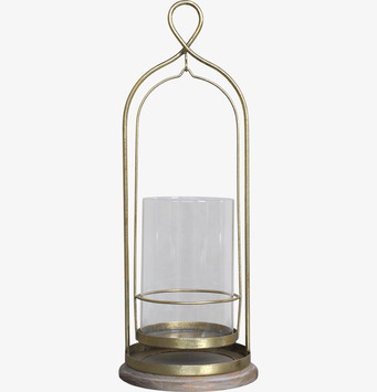 Bild av elegant ljusstake i antik mässingsdesign