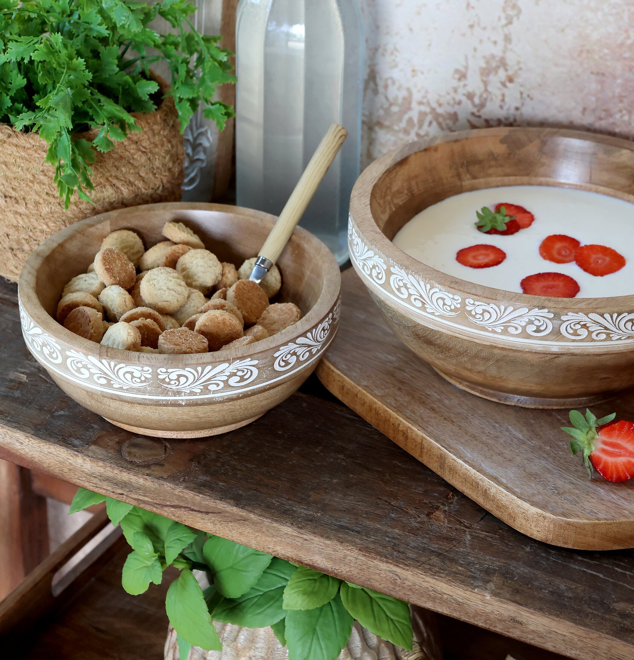 Skål Tours Ø25 cm Chic Antique Skålar att äta ur tilltugg Såskannor/Vispskål servering Matlådor Förvaring av