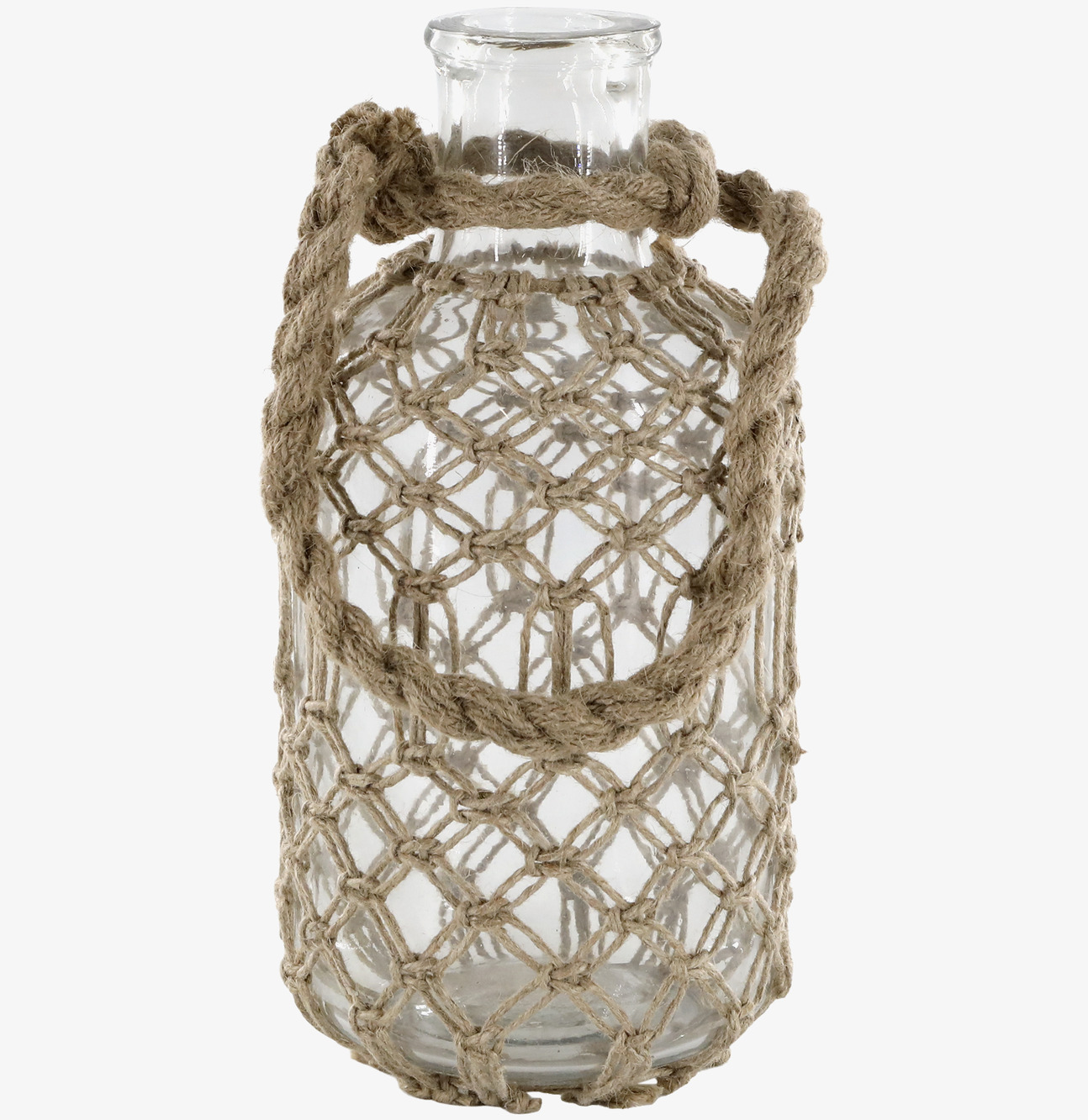 Glasvas Flätad Jute Liten Chic Antique Vaser