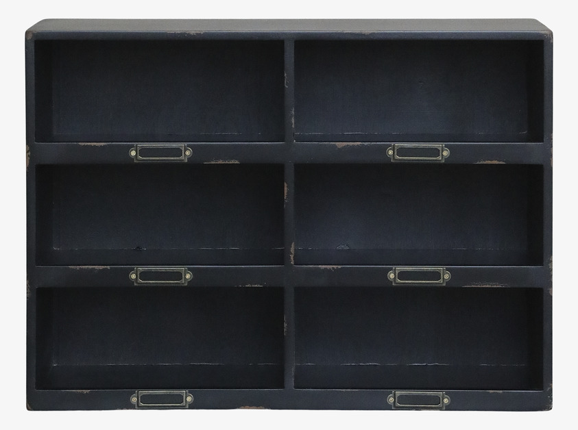 Fransk Reol Antik Svart Chic Antique Vägghyllor