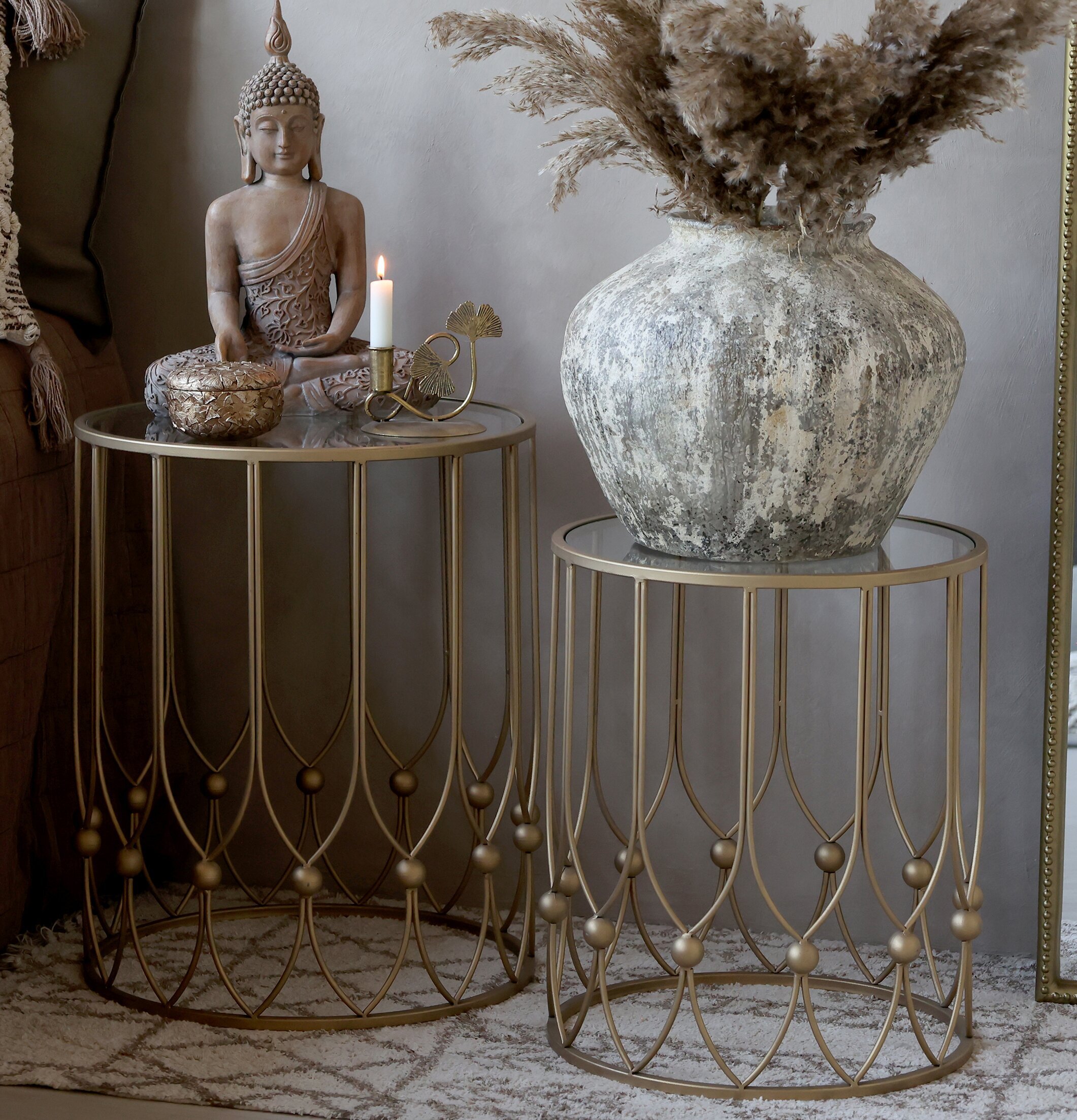 Sidobord Med Glasskiva Chic Antique Sideboards