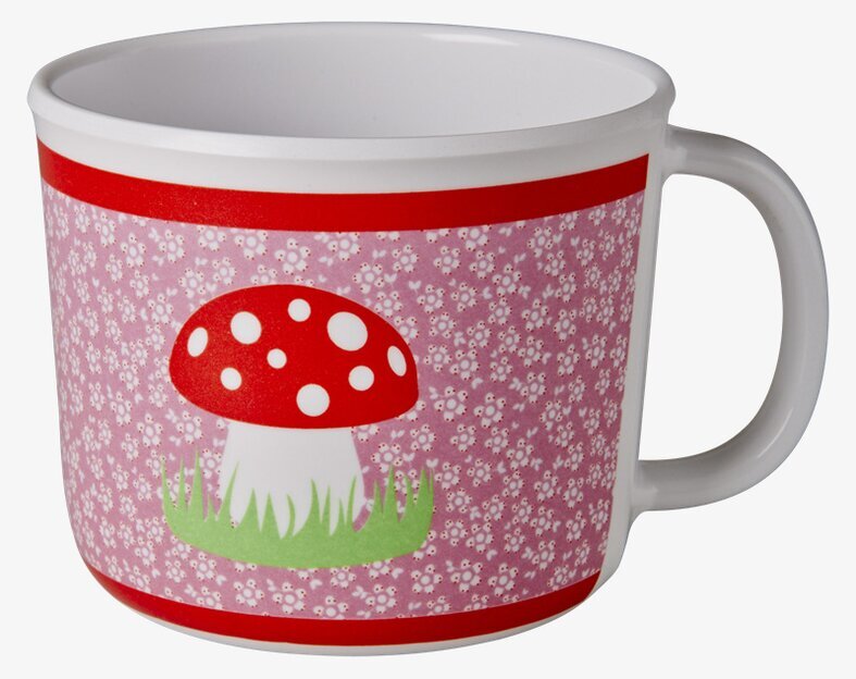 Baby Cup Svamp från Rice med flugsvamp och blommönster