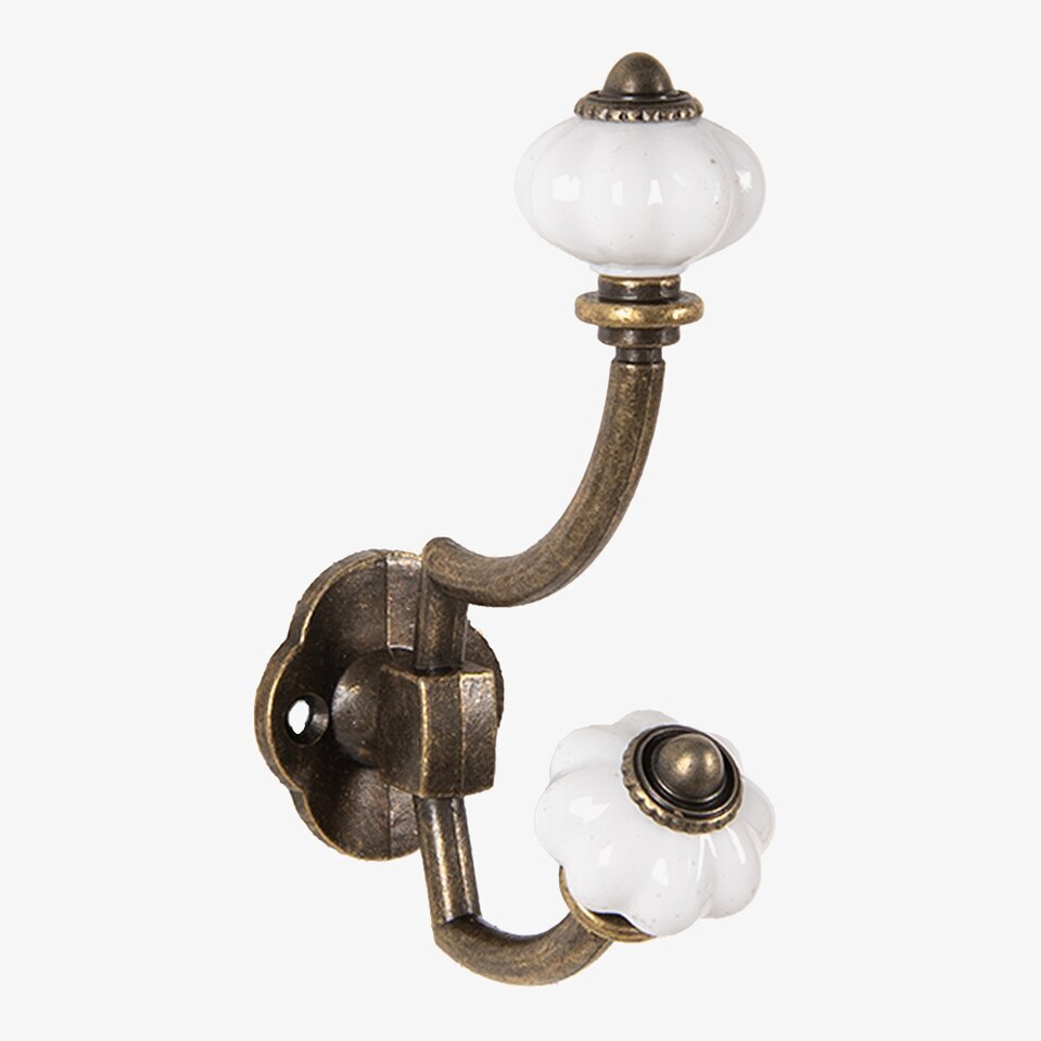 Krok Vintage Antik Mässing Clayre & Eef Krokar Upphängare Dörrkrokar Förvaringskrokar