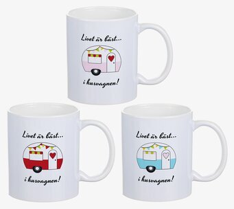 Porslinsmugg Husvagn Different Design Muggar/koppar i porslin, keramik, papper eller biologiskt material organiskt ekologiskt Termomuggar utan