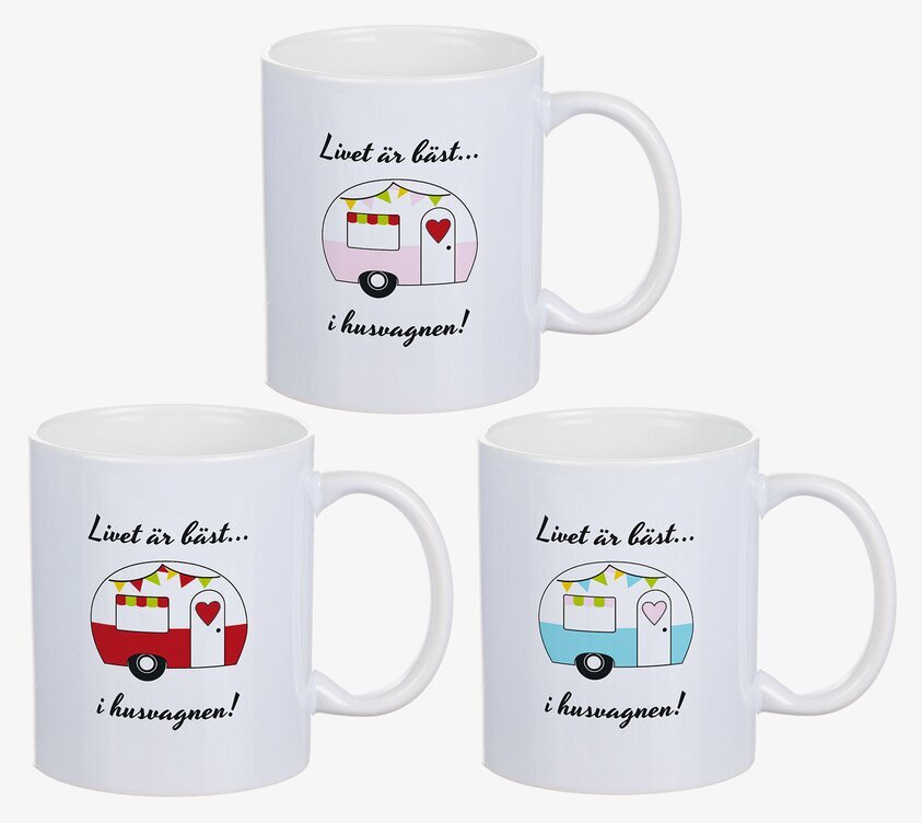 Porslinsmugg Husvagn Different Design Muggar/koppar i porslin, keramik, papper eller biologiskt material organiskt ekologiskt Termomuggar utan