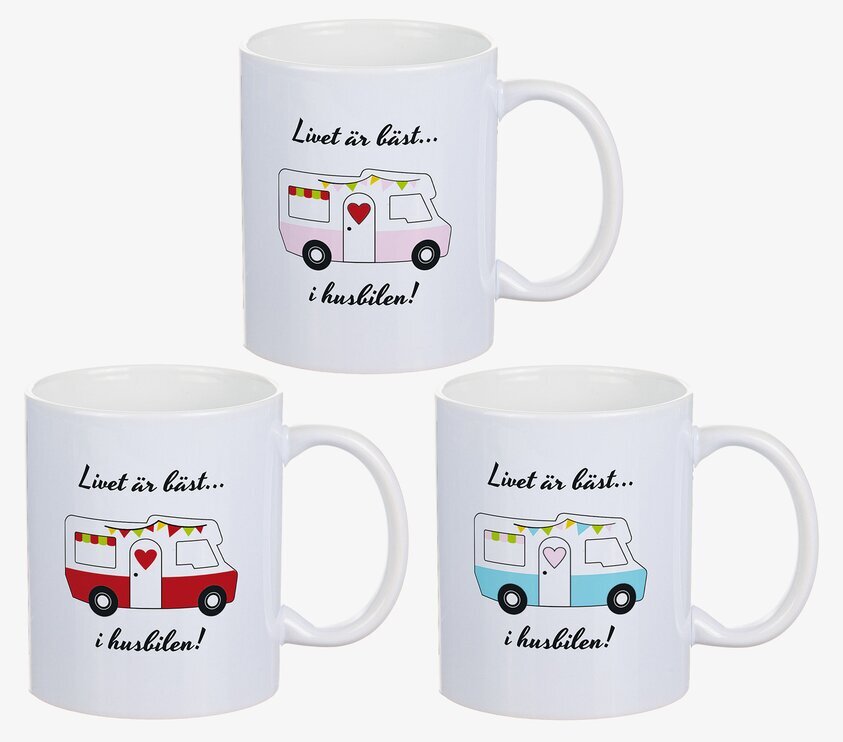 Porslinsmugg Husbil Different Design Muggar/koppar i porslin, keramik, papper eller biologiskt material organiskt ekologiskt Termomuggar utan