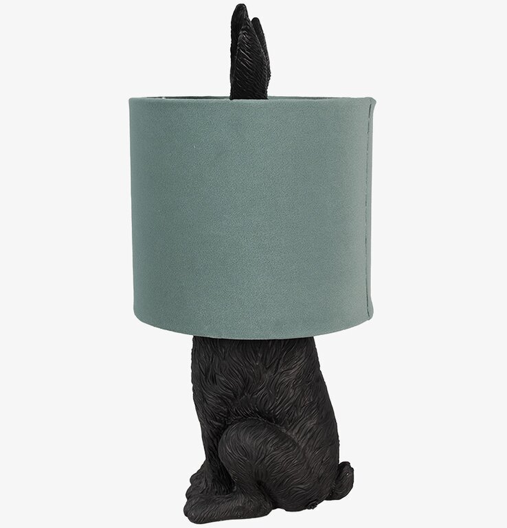 Bordslampa Kanin / Hiding Rabbit - Svart/Grön Clayre & Eef Lampor Taklampor Golvlampor Bordslampor LED-lampor Ledlampor