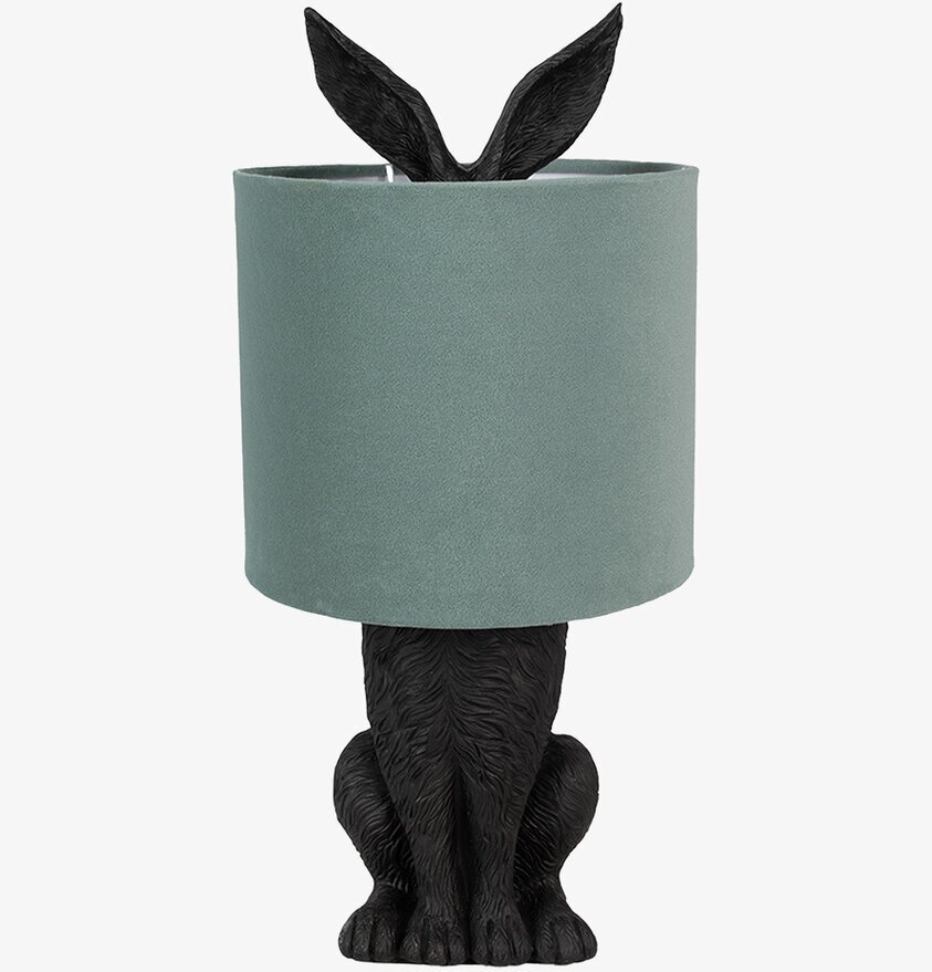 Bordslampa Kanin / Hiding Rabbit - Svart/Grön Clayre & Eef Lampor Taklampor Golvlampor Bordslampor LED-lampor Ledlampor